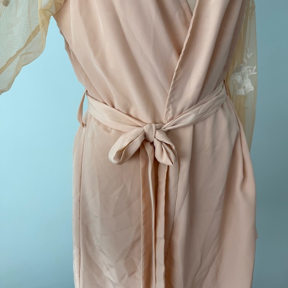 Robed with Love Pink HILDY ROBE bridesmaid bridal shower tie waist robe Medium - Picture 6 of 15